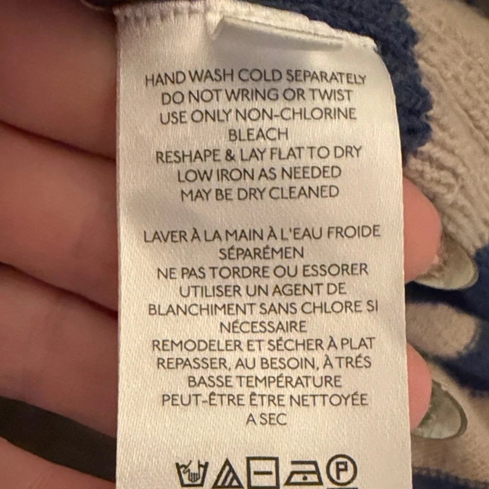 We The Free Off-Shoulder Sweater in Navy and Beige - Picture 8 of 9